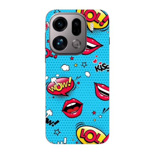 Oppo Find X9 Pro Sticker Lol desing Transparent Silicone TPU Θήκη